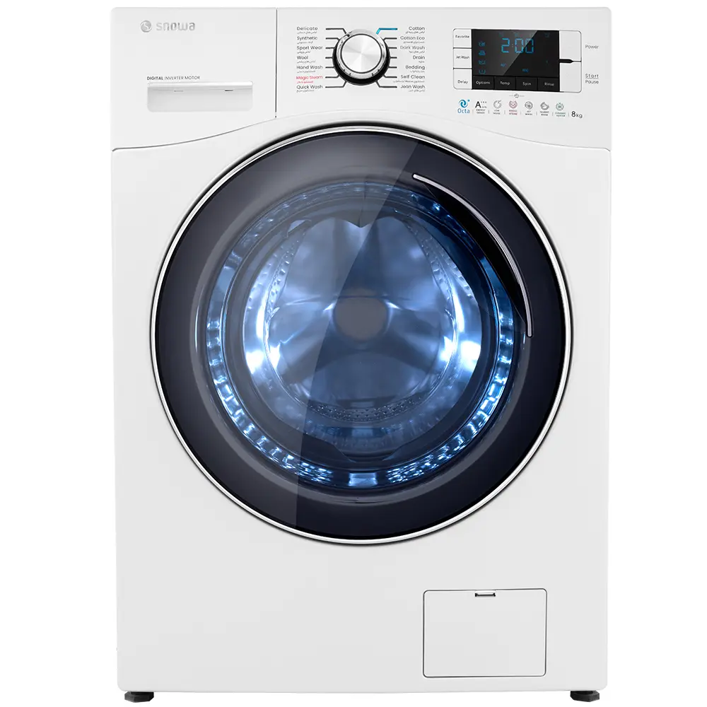 ماشین لباسشویی ۸ کیلویی اسنوا سری اکتا مدل SWM-D80
